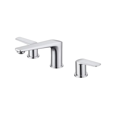 Three holes bathtub faucet