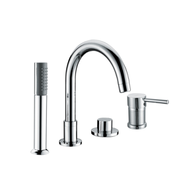 Four holes bathtub faucet