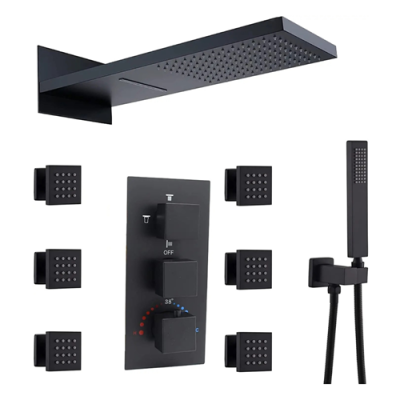 Waterfall shower set