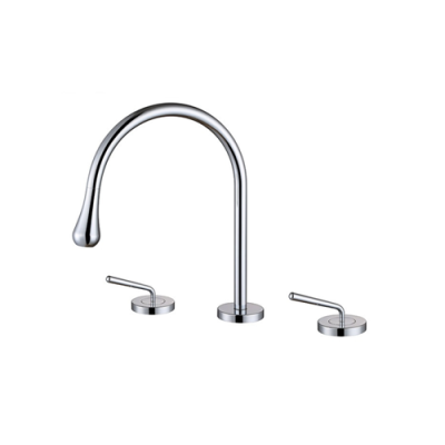 Three holes bathtub faucet